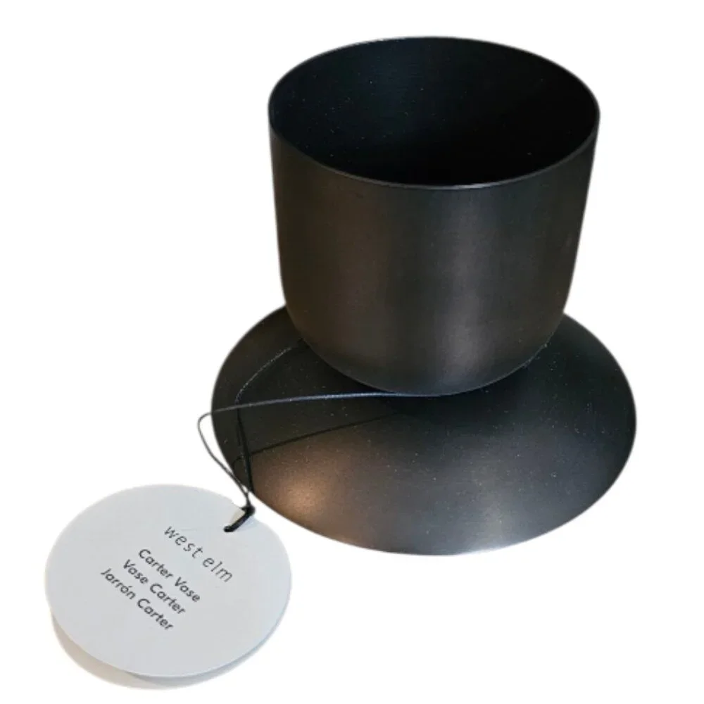 West Elm - Carter Oil Rubbed Bronze Small Metal Vase, NIB